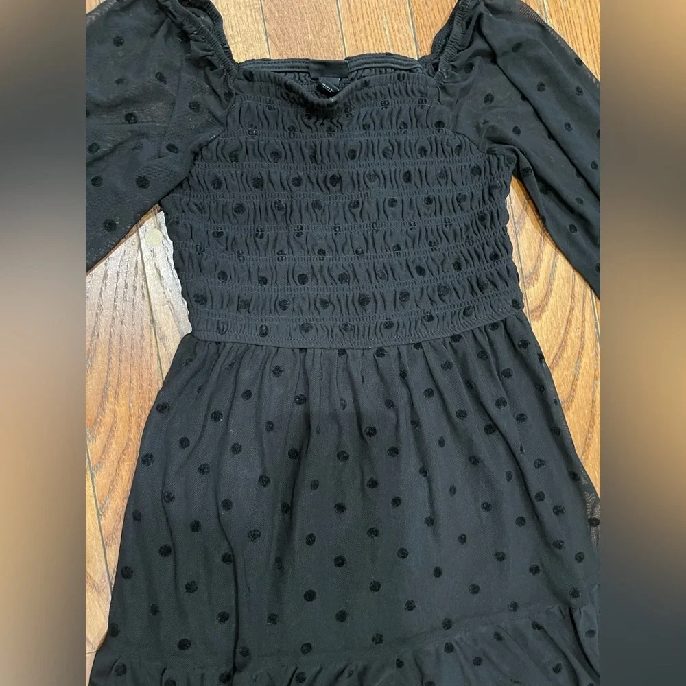 Art Class Black Polka Dot Kids Dress - Picture 6 of 11